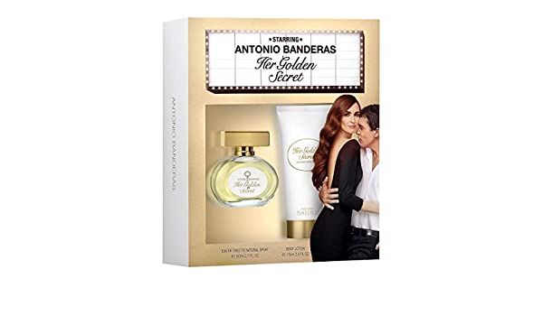 Antonio Banderas Her Golden Secret for Women EDT 80ml+75ml Body Lotion Set - samawa perfumes