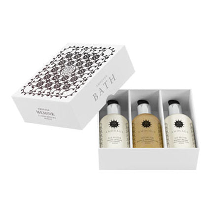 AMOUAGE MEMOIR 100 ML SHOWER GEL + 100 ML BODY LOTION + 100 ML HAND CREAM GIFT SET FOR WOMEN - samawa perfumes