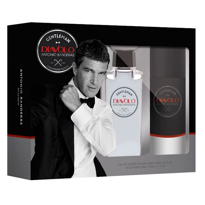 Antonio Banderas Diavolo Gentleman For Men EDT 100ml +150ml Deodorant Set - samawa perfumes