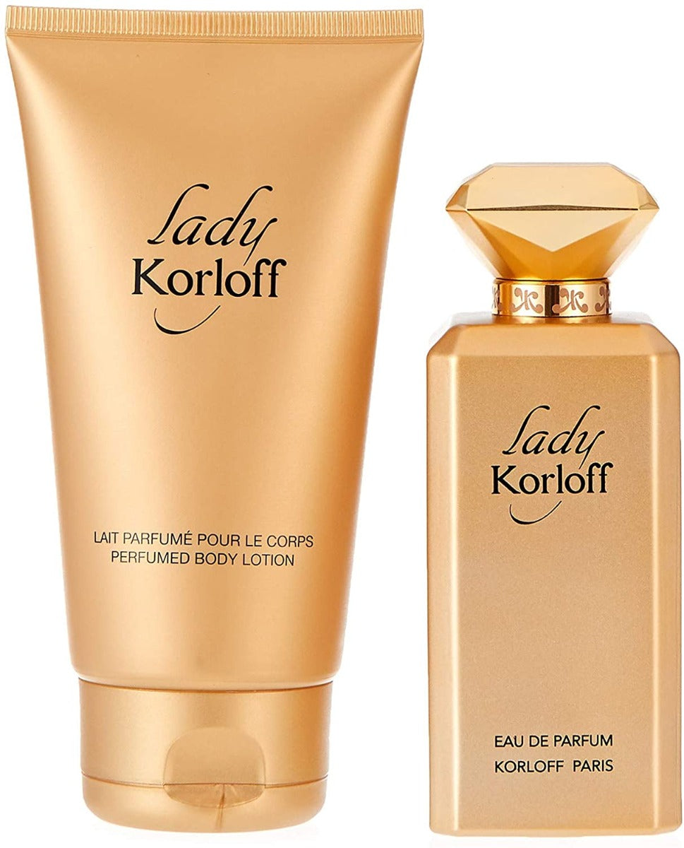 korloff Lady Perfumes Assorted Fragrances For Women, Perfumes 88 ml + Body Lotion 150 ml - samawa perfumes