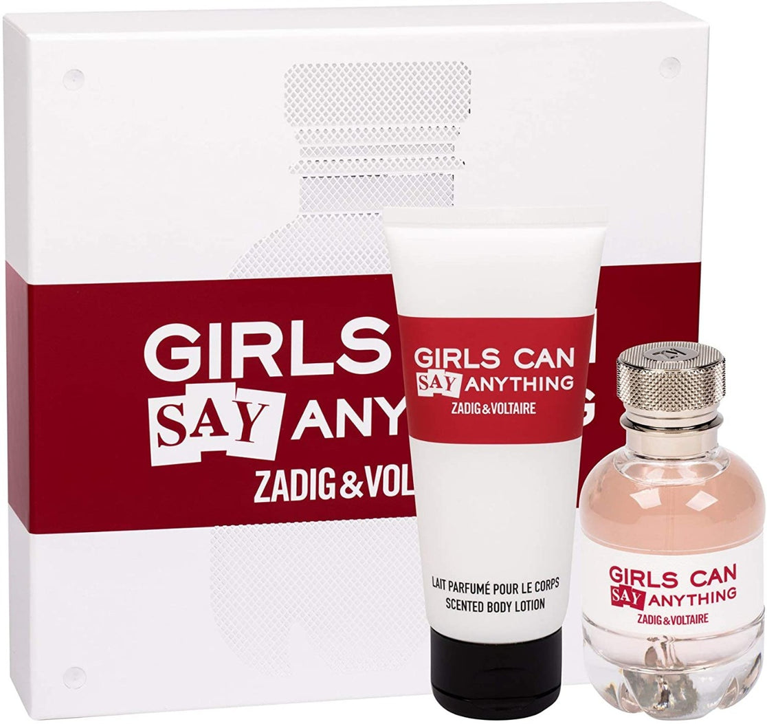 ZADIG & VOLTAIRE GIRLS CAN SAY ANYTHING (W) SET EDP 50 ml + SCENTED BODY LOTION 100 ml FR - samawa perfumes