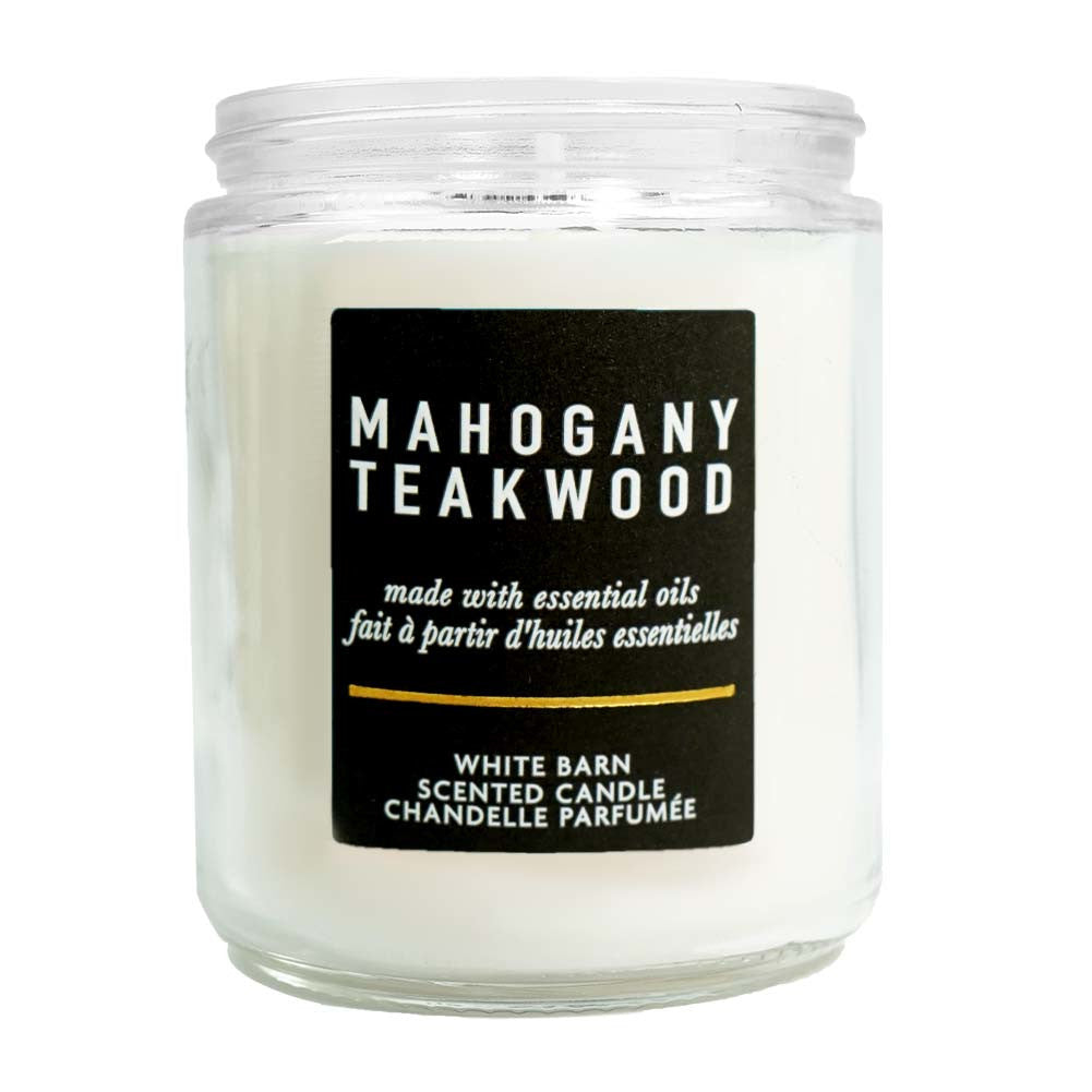 Bath Body Works White Barn Mahogany Teakwood Scented Candle 198