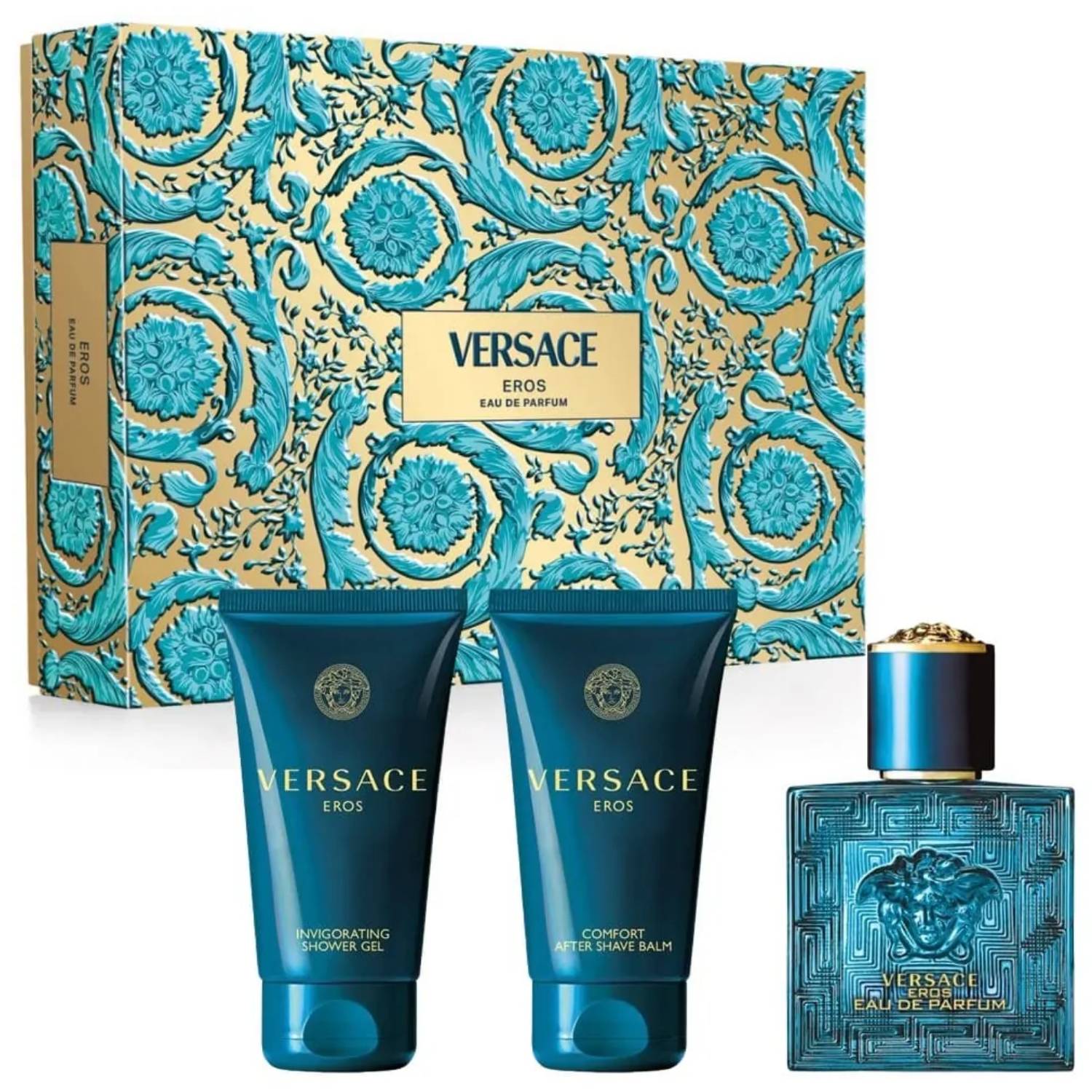 Versace Eros For Men Set EDP 50ml + Comfort Aftershave Balm 50ml + Invigorating Shower Gel 50ml