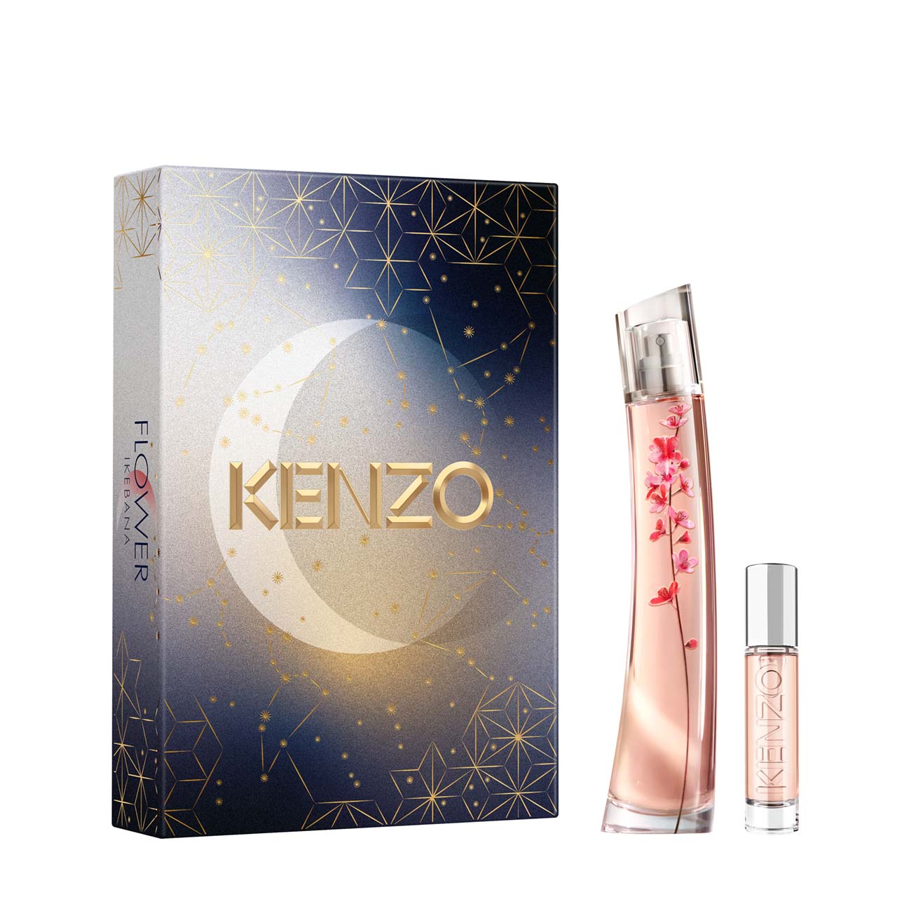 Kenzo Flower Ikebana By Kenzo For Women Set EDP 75ml + EDP 10ml Reusable Travel Spray