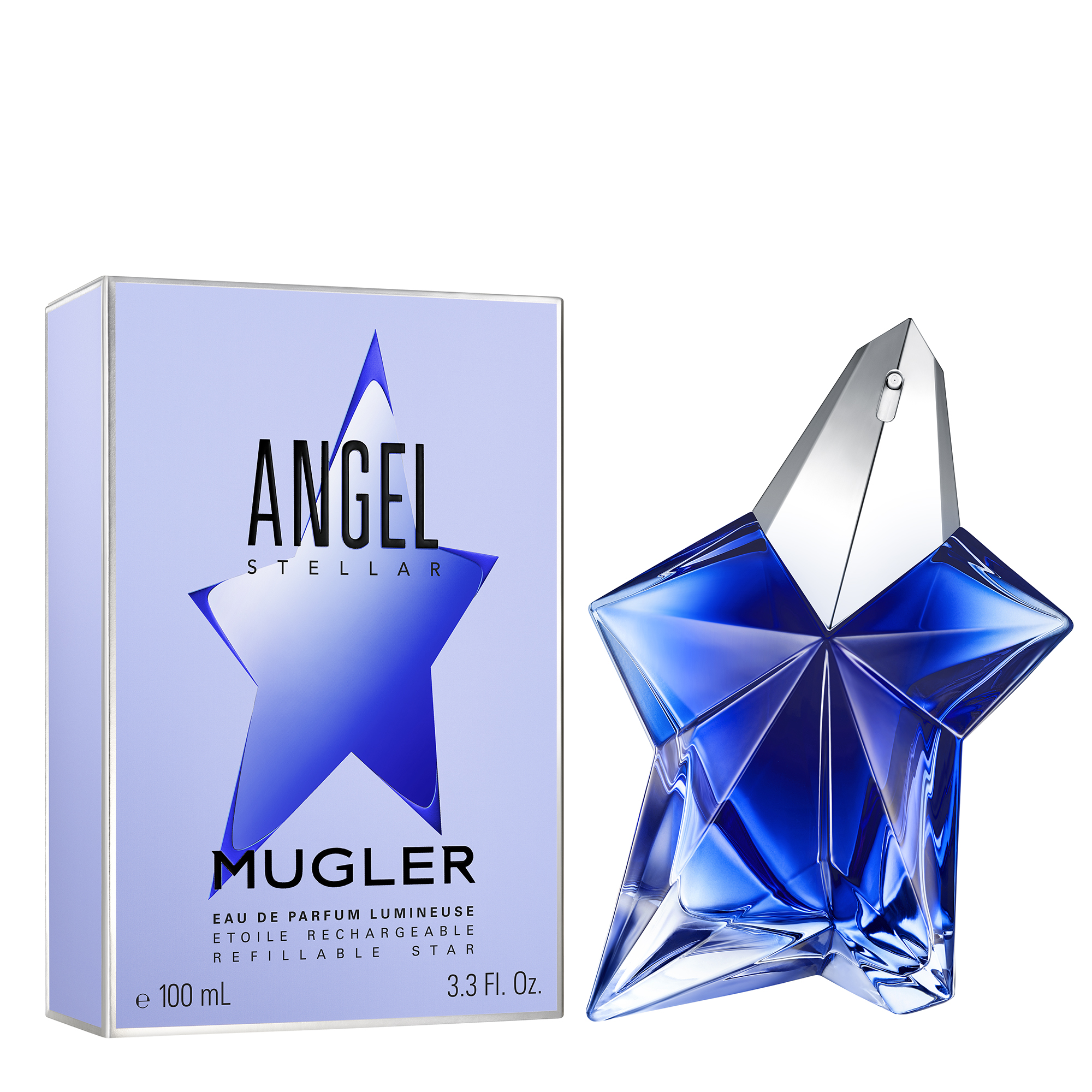 Mugler Angel Stellar Eau De Parfum For Women Lumineuse - Amber Vanilla Perfume 100ml Refillable