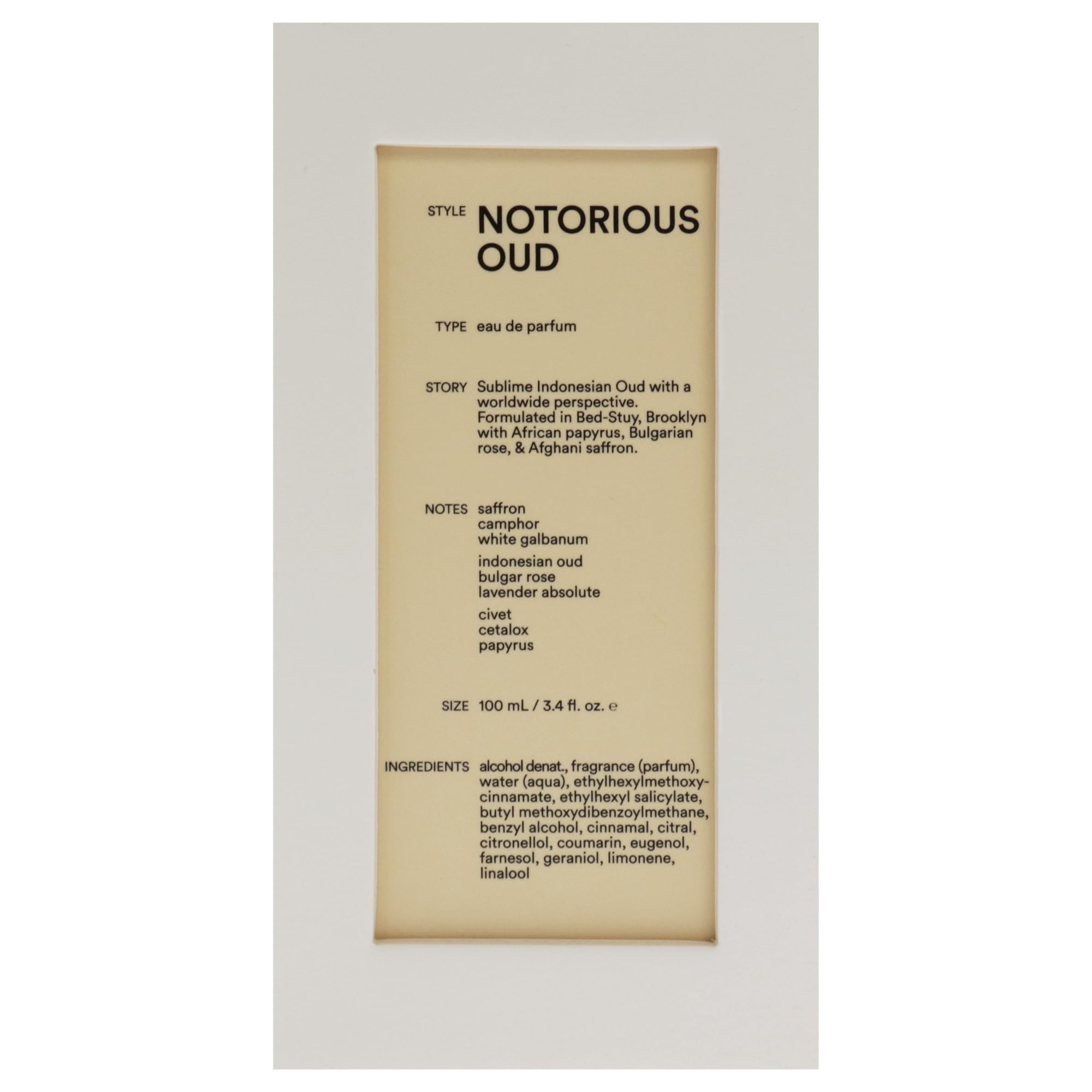 D.S. & Durga Notorious Oud Eau De Parfum For Unisex - Woody Oriental Perfume 100ml