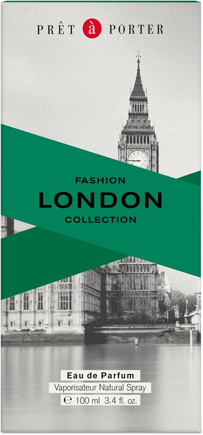 Pret A Porter Fashion Collection London Eau De Parfum For Men - Woody Aromatic Perfume 100ml