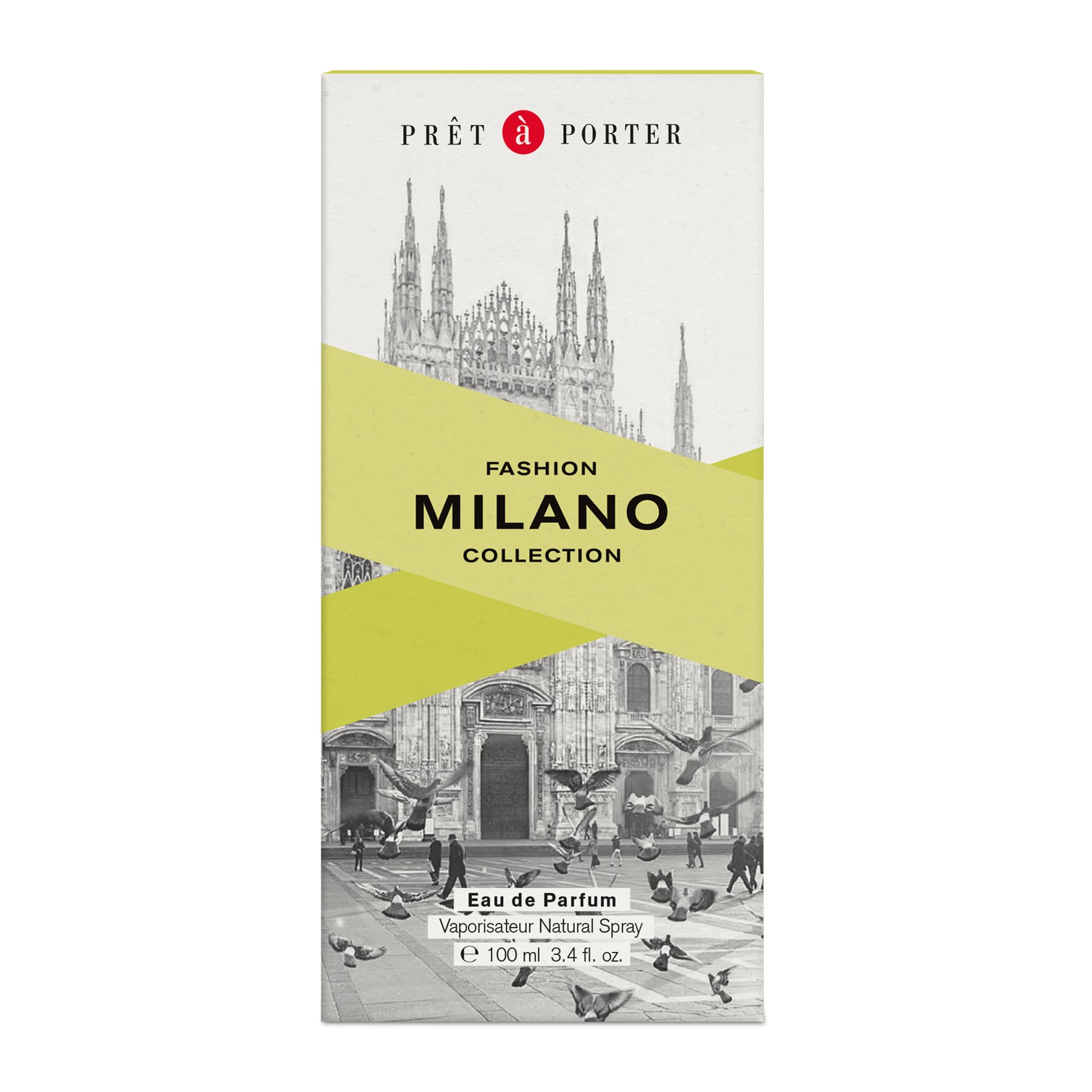 Pret A Porter Fashion Collection Milano Eau De Parfum For Unisex - Amber Floral Fruity Perfume 100ml