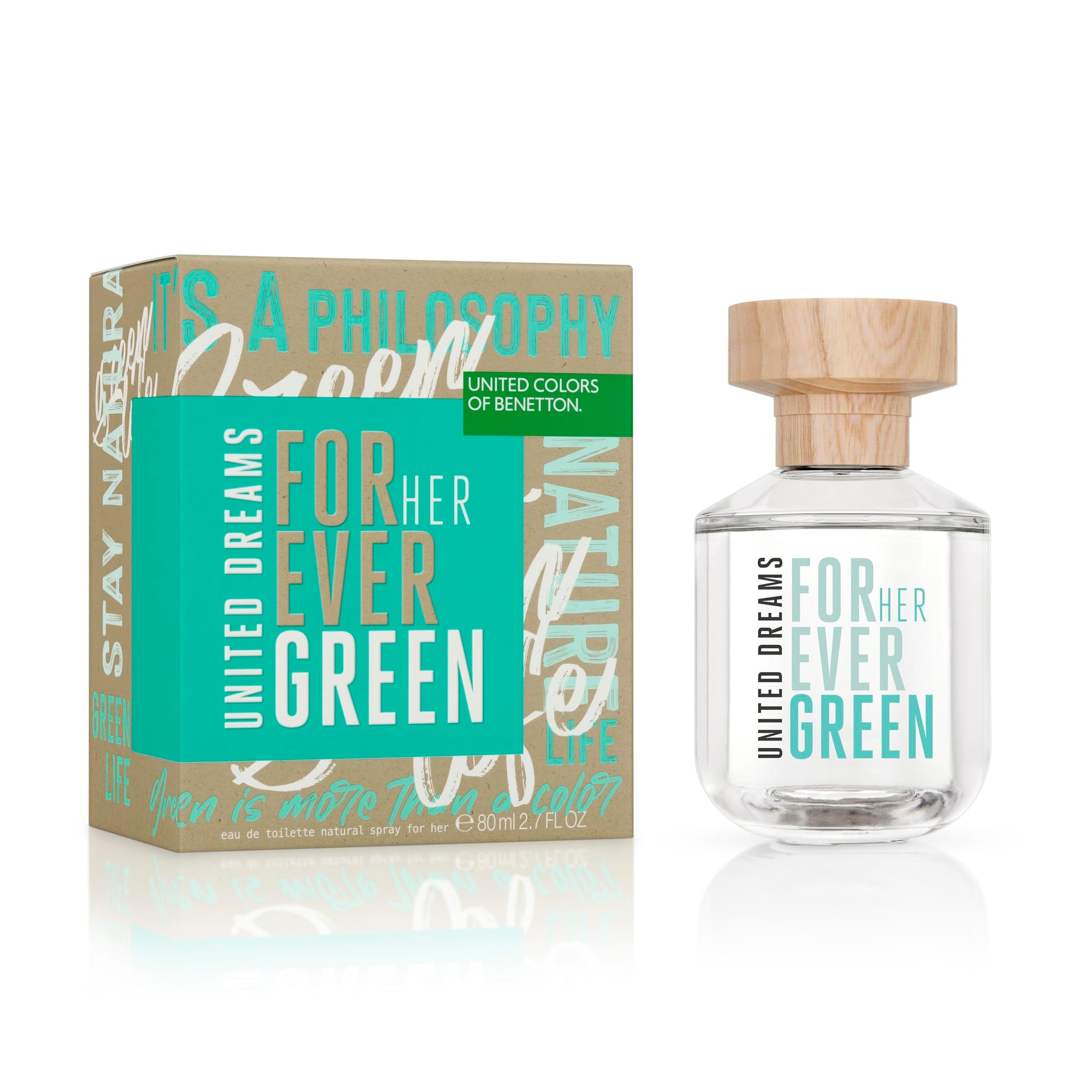 Benetton United Dreams Forever Green For Her Eau De Toilette For Women - Floral Green 80ml