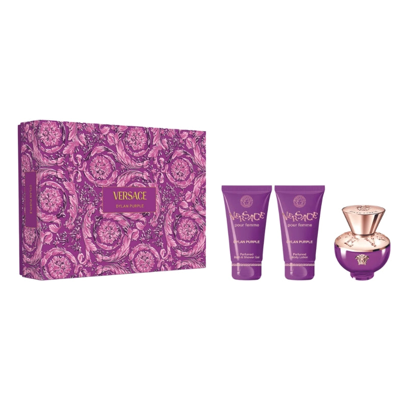 Versace Pour Femme Dylan Purple For Women Set EDP 50ml + Perfumed Body Lotion 50ml + Perfumed Bath & Shower Gel 50ml