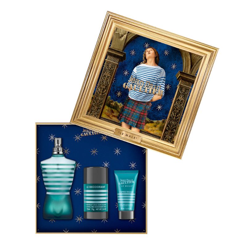 Jean Paul Gaultier Le Male For Men Set EDT 125ml+Soothng Aftershave Balm 50ml+Alchl-Free Deo Stick 75ml