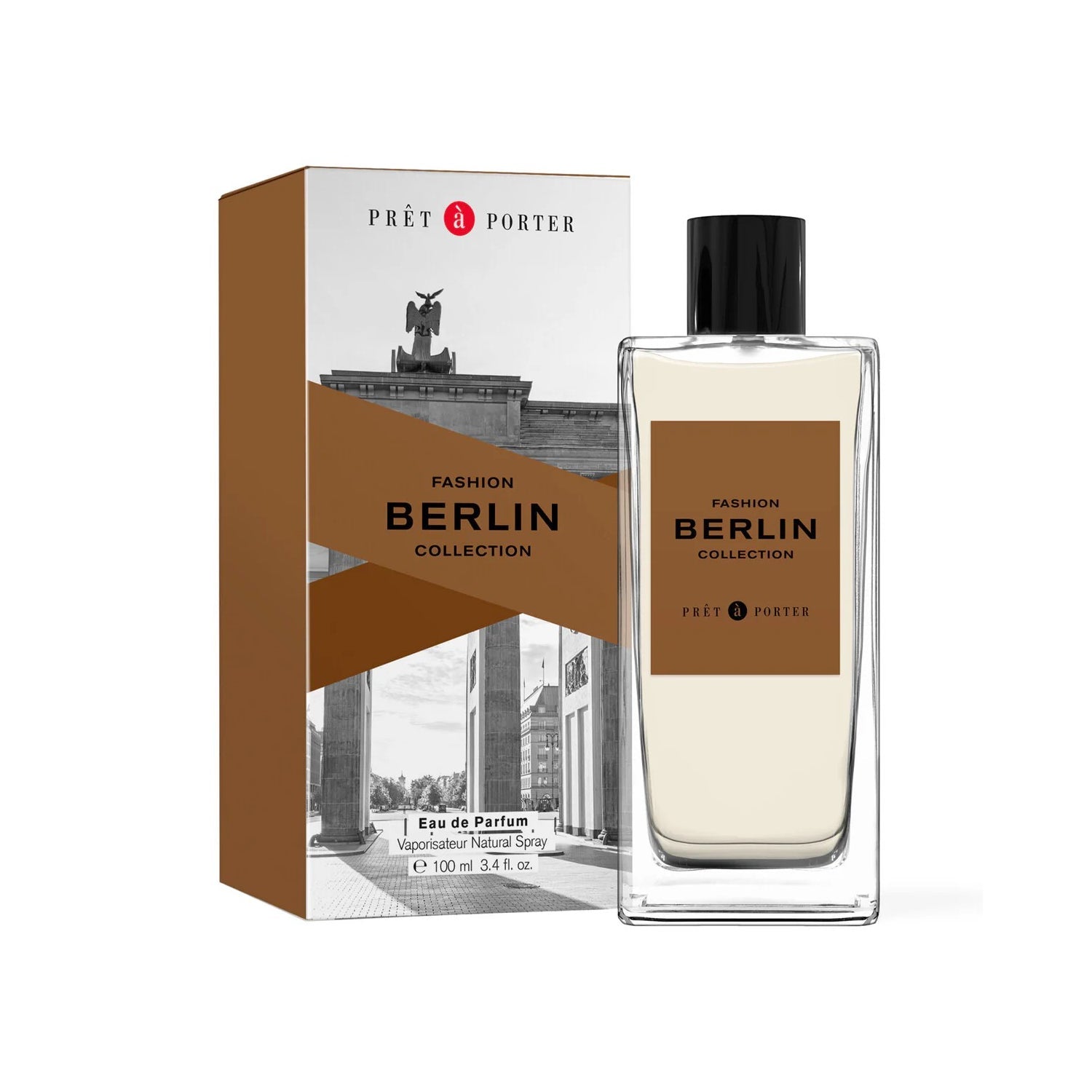 Pret A Porter Fashion Collection Berlin Eau De Parfum For Men - Amber Fougere Perfume 100ml