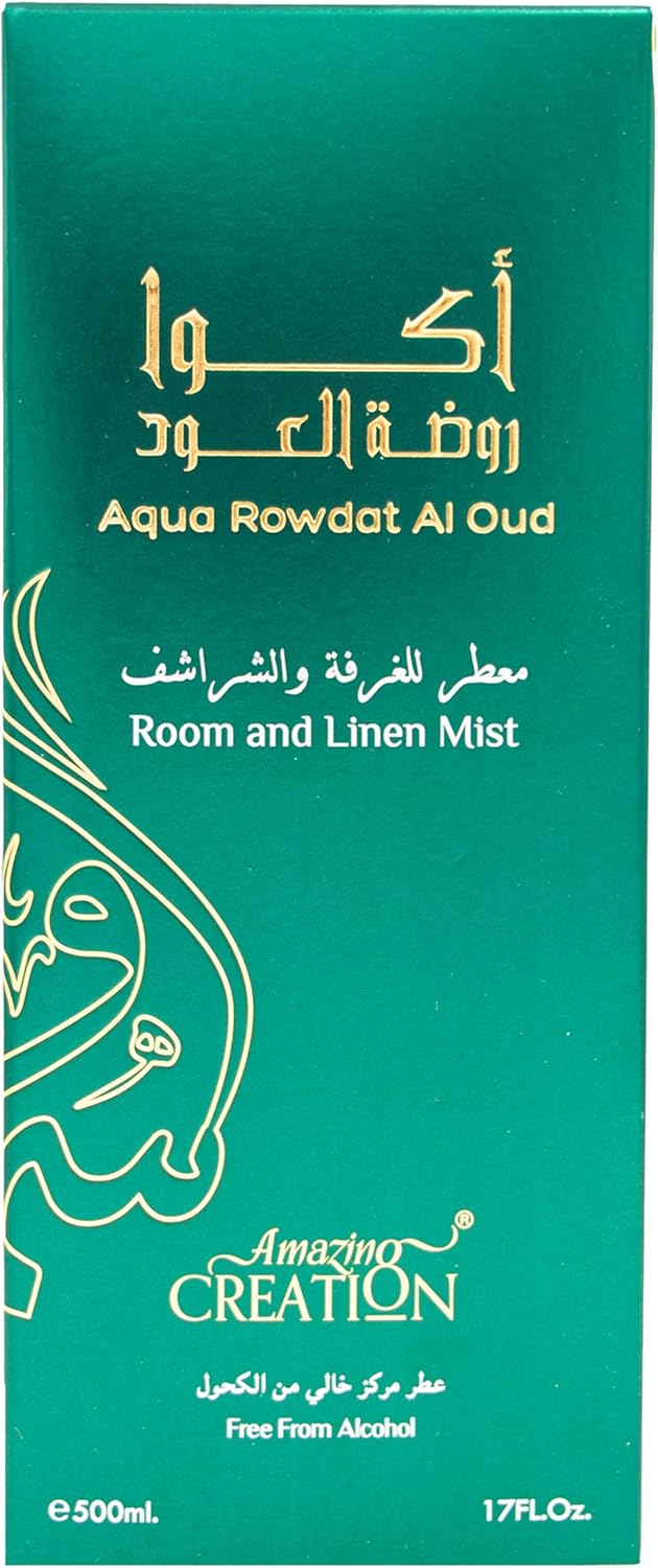 Amazing Creation Aqua Rowdat Al Oud Room And Linen Mist 500ml - Alcohol Free