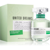 Benetton United Dreams Live Free For Her Eau De Toilette For Women - Floral Fruity Perfume 80ml