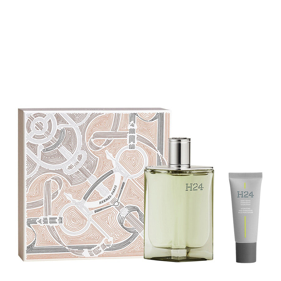 Hermes H24  Set EDP 100ml Refillable + Hydrating And Energizing Face Moisturizer 20ml For Men