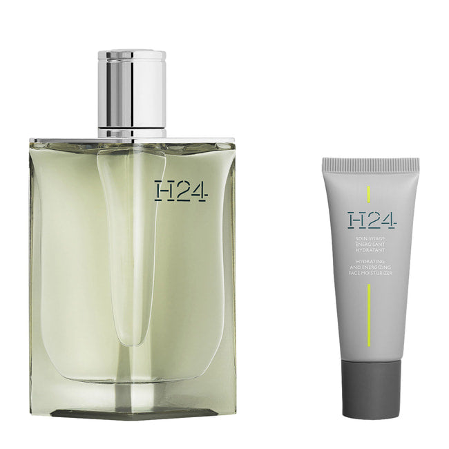Hermes H24  Set EDP 100ml Refillable + Hydrating And Energizing Face Moisturizer 20ml For Men