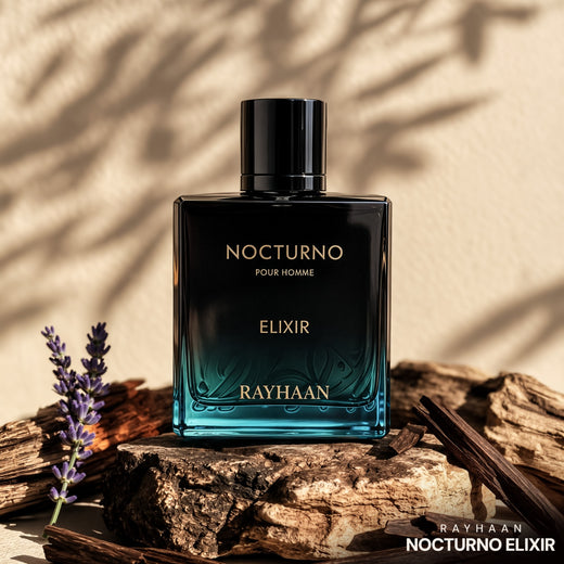 Rayhaan Nocturno Elixir Pour Homme Eau De Parfum For Men - Woody Amber Perfume 100ml