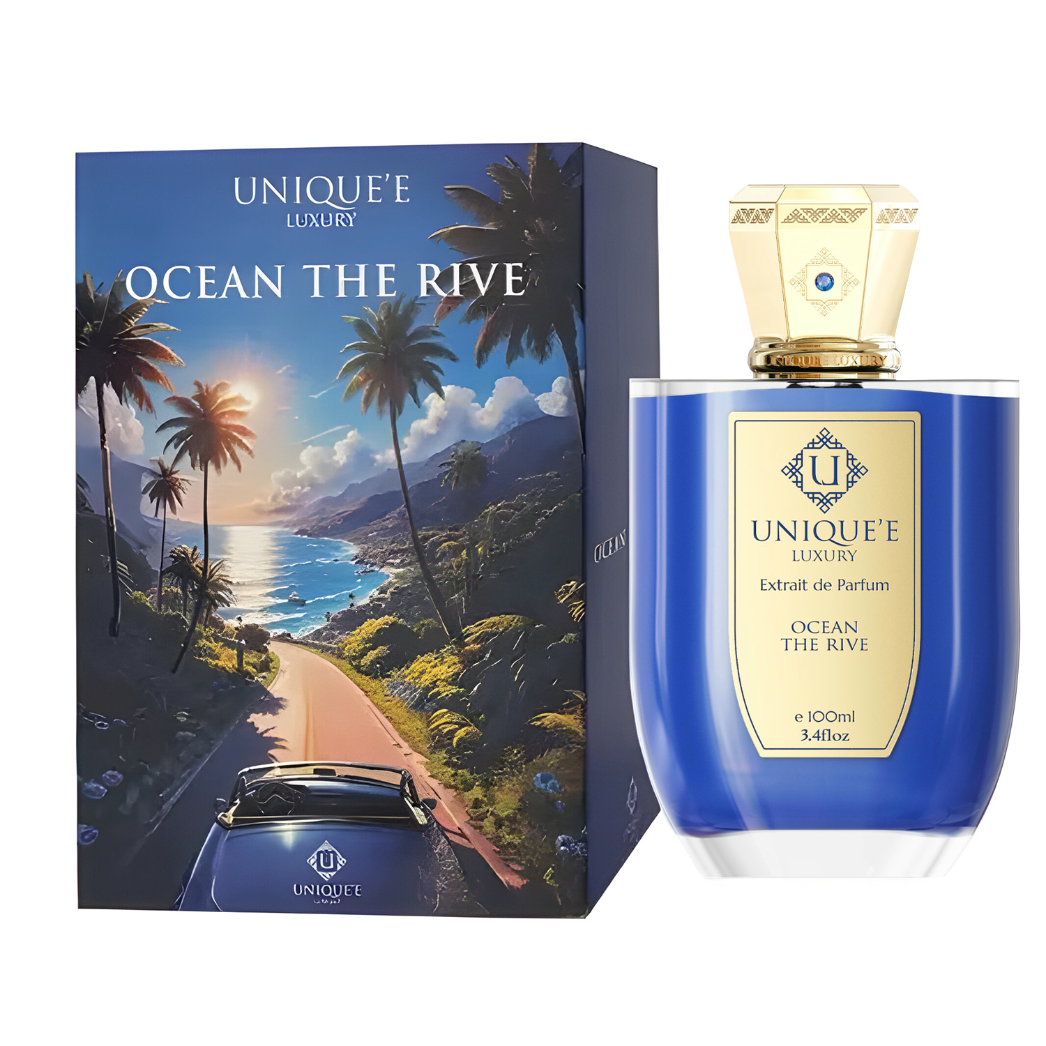 Unique'E Luxury Ocean The Rive Extrait De Parfum For Unisex - Citrus-Aquatic Perfume 100ml