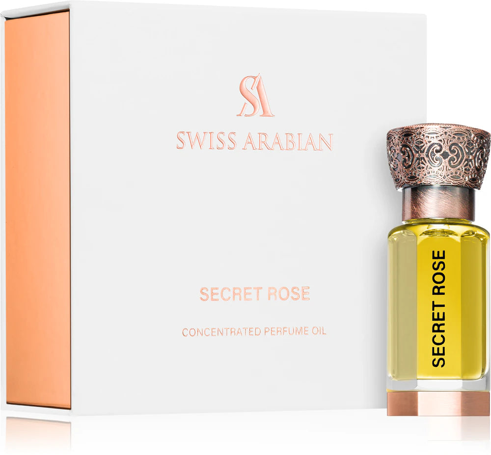 Swiss Arabian Secret Rose Concentrated Perfume Oil For Men And Women Spicy 12ml
