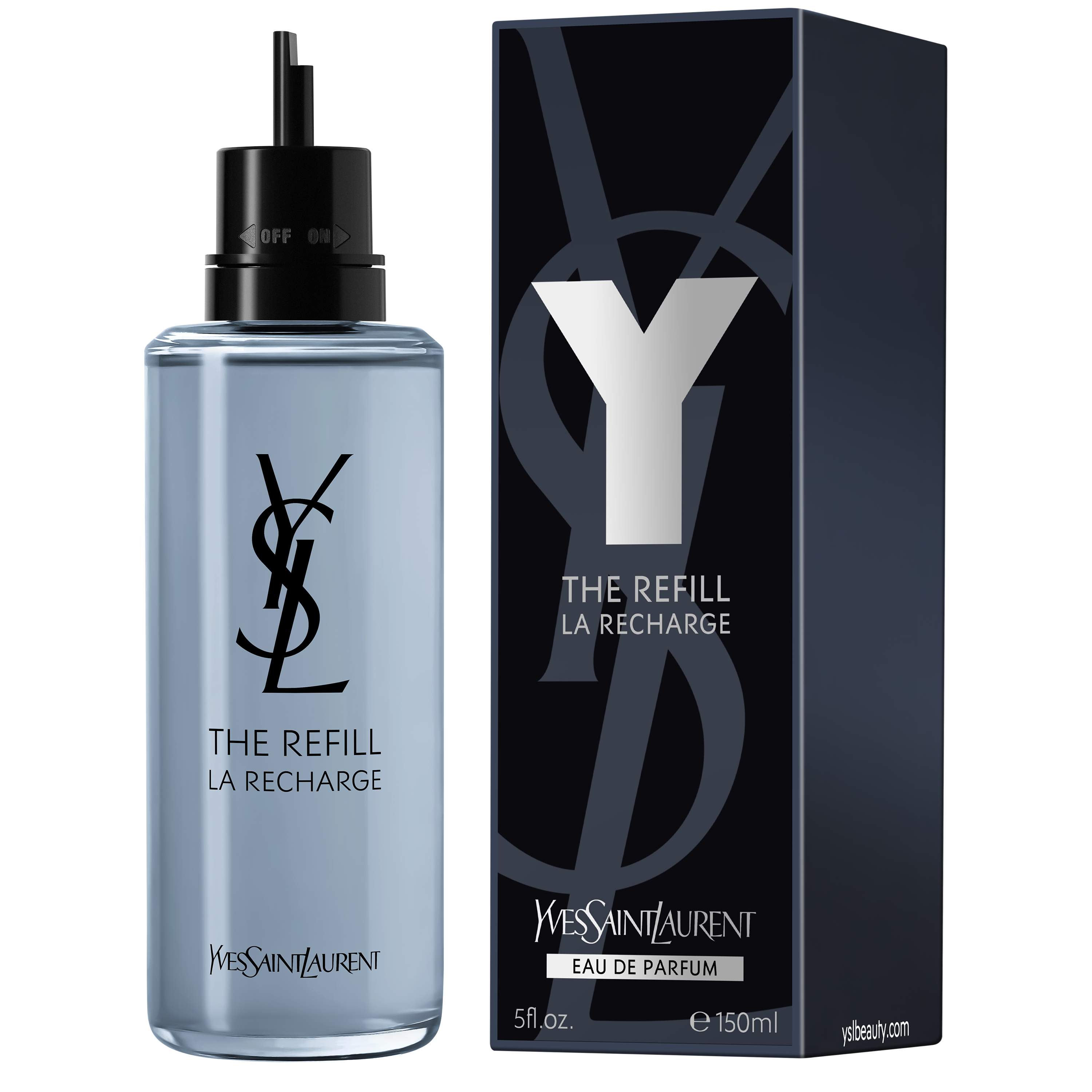 Yves Saint Laurent Y Eau de Parfum For Men - Woody-Aromatic Perfume 150ml Refill