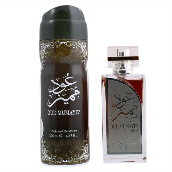 Lattafa Oud Mumayez Giftset Perfume For Men, edp, 100ml + Deo 200ml - samawa perfumes 