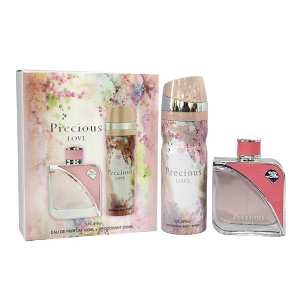 Vurv Precious Love Gift Set perfume for Women (EDP 100ml + deo 200ml) - samawa perfumes 