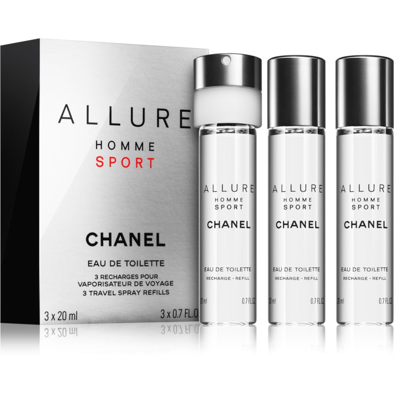CHANEL ALLURE HOMME SPORT TRAVEL SPRAY FOR MEN EDT 3x20 ml  samawa perfumes