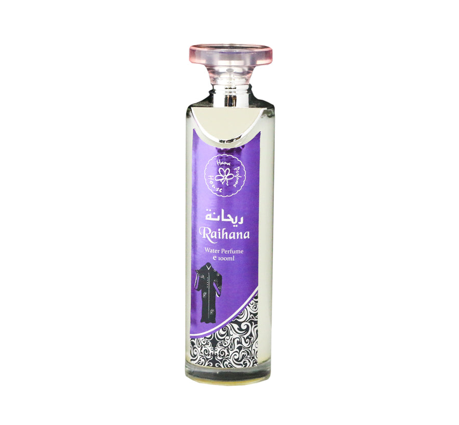 Raihana Abaya Water Perfume for Women ,No Alcohol 100ml - samawa perfumes 