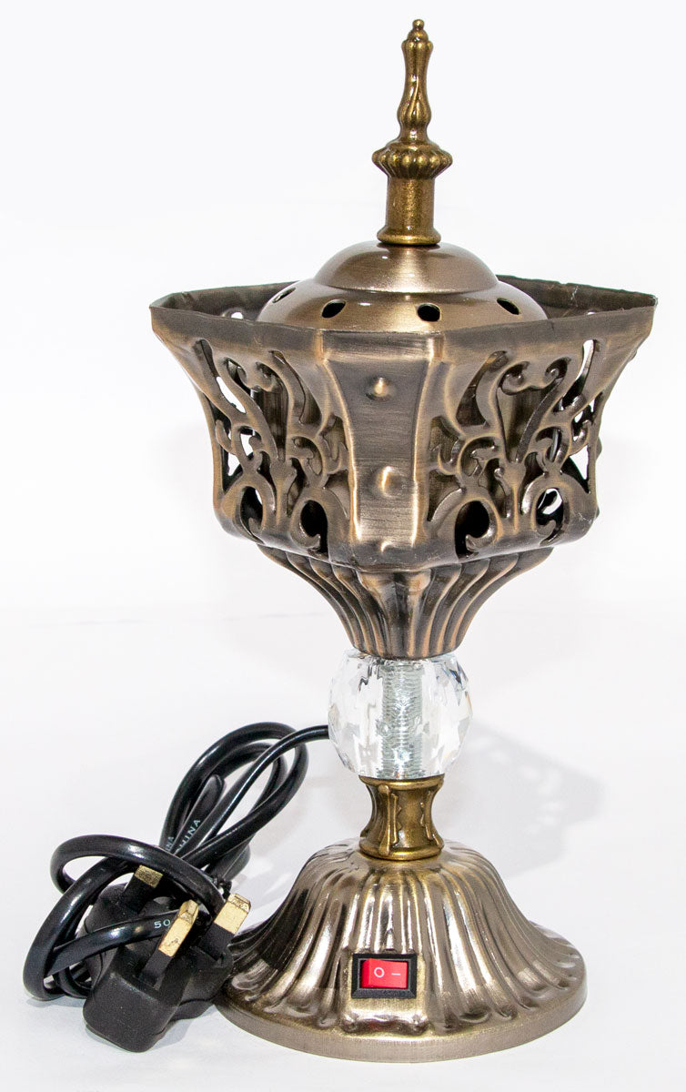 Electric Incense Bakhoor Burner (Mabkhara) - Oud Burner, 9 inch Tall - samawa perfumes 