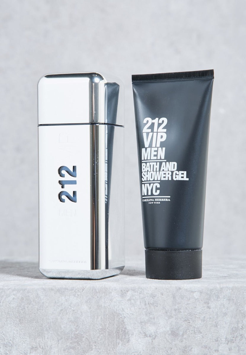Carolina Herrera 212 Vip Men Perfume Set For Men EDT 100ml + Shower Gel 100ml - samawa perfumes 