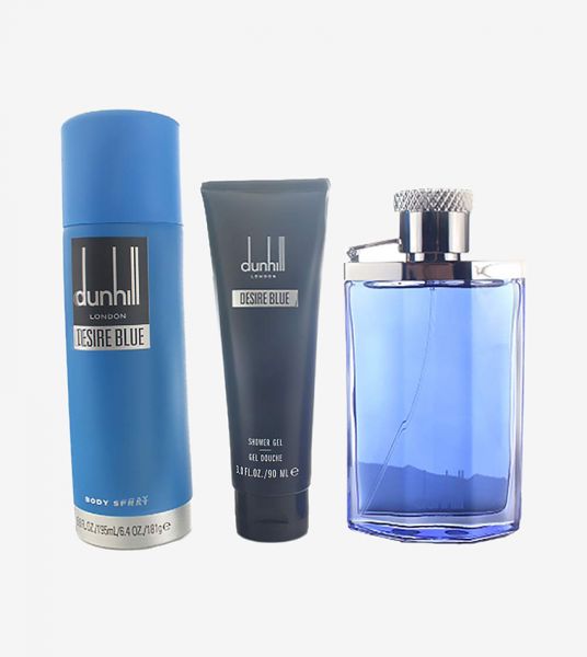 Alfred Dunhill Desire Blue - perfume for men, 3 Pc Set - samawa perfumes 