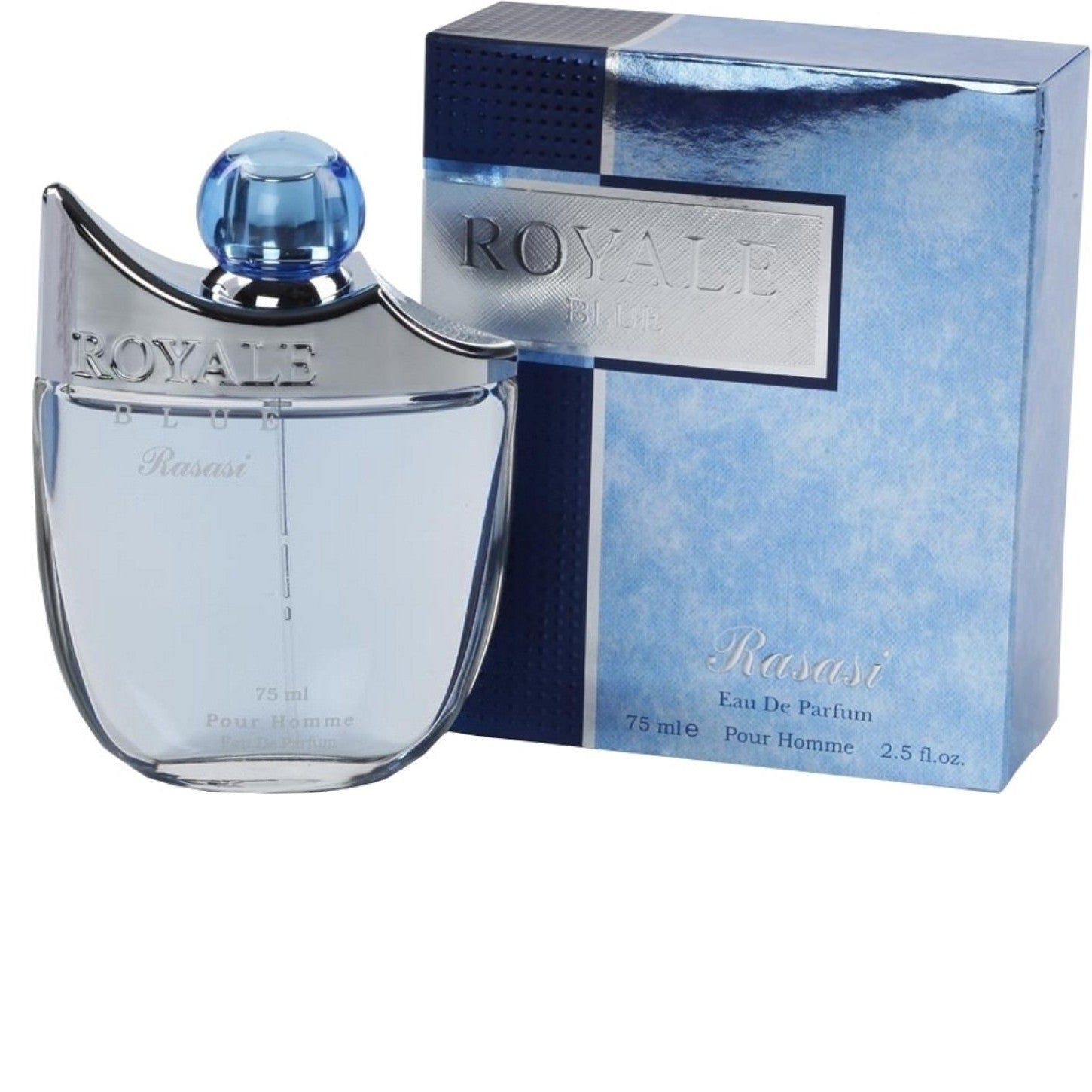 Rasasi Royale Blue Perfume for Men - Eau de Parfum, 75ml - samawa perfumes 