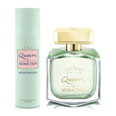 Antonio Banderas Queen Of Seduction For Women EDT 80ml+150ml Deodorent Set - samawa perfumes 