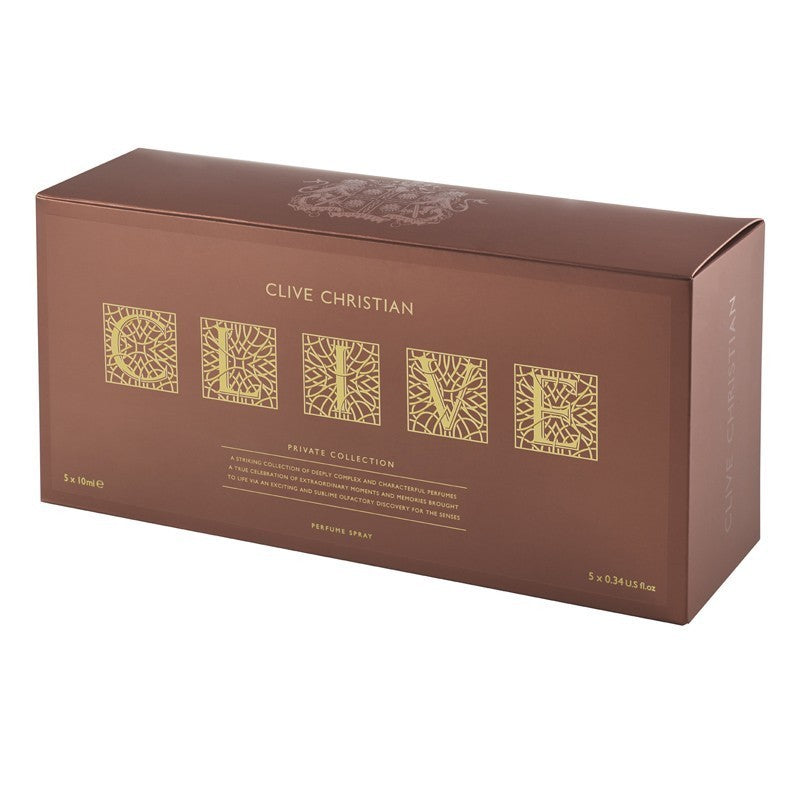 Clive Christian Private Collection Masculine Large Perfume Traveler Gift Set, 5x10ml - samawa perfumes 