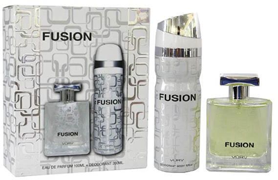 Vurv Fusion Gift Set Perfume For Men Eau de Parfum 100ml+Deo 200ml - samawa perfumes 