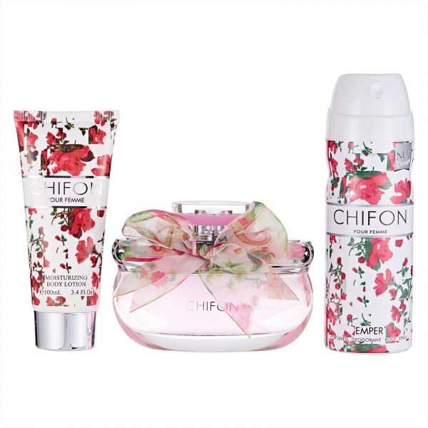 Emper Chifon Perfume for Women Edp 100ml + 100ml Body Lotion + 200ml Deo Set - samawa perfumes 
