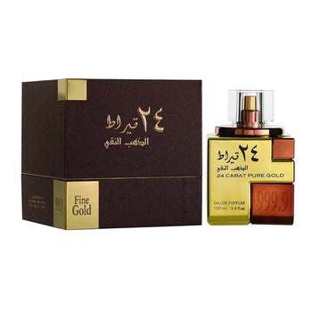 Lattafa 24 Carat Pure Gold Perfume For Men And Women, EDP, 100ml - samawa perfumes 
