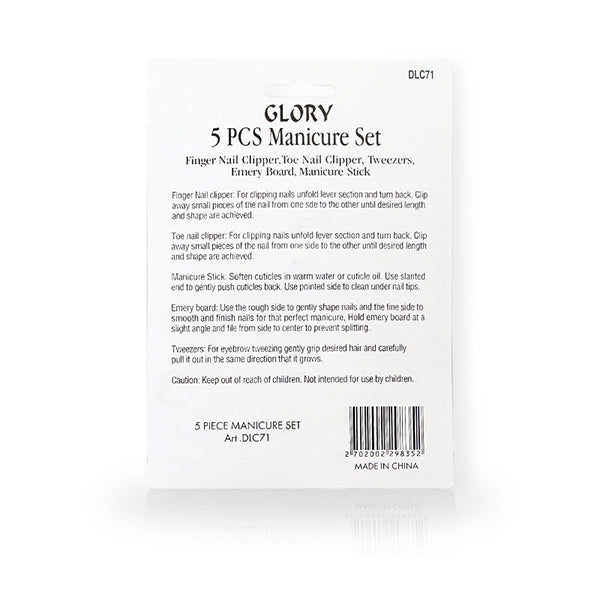 Glory Manicure Set 5Pcs, DLC71 - samawa perfumes 
