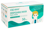 Disposable 3 Ply Face Mask Blue. 50pcs
