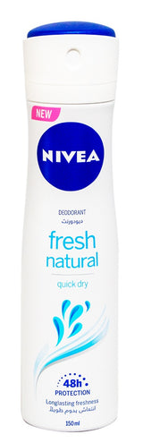 Nivea Fresh Natural Female Deodorant Spray for women , 150ml