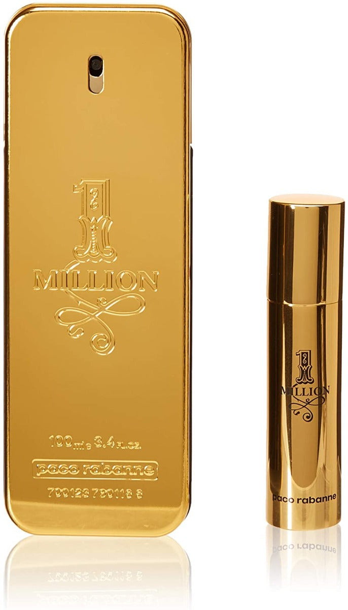 Paco Rabanne 1 Million EDT Perfume 100ml+10ml Travel Spray Giftset for Men - samawa perfumes 