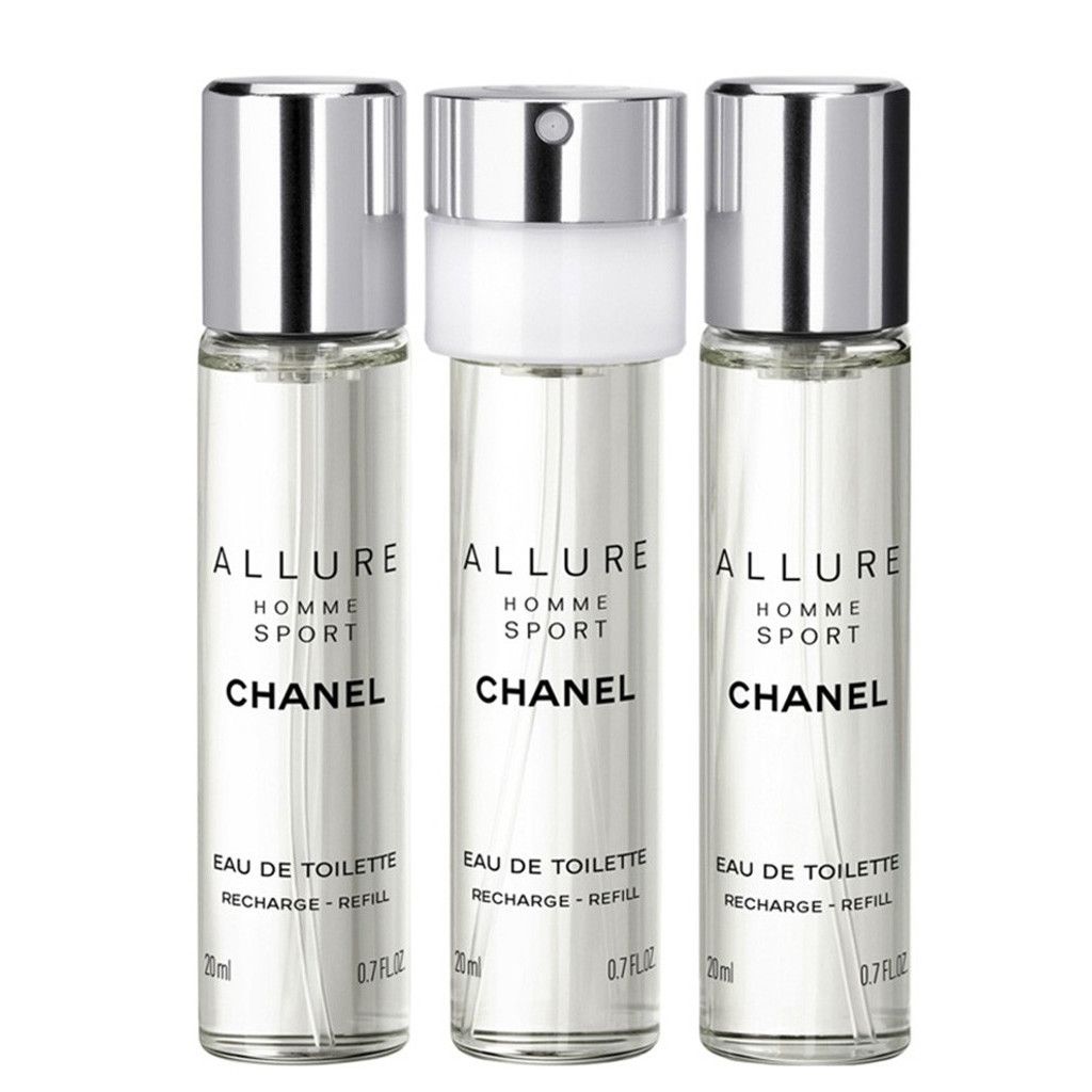 CHANEL ALLURE HOMME SPORT TRAVEL SPRAY FOR MEN EDT  3x20 ml - samawa perfumes 