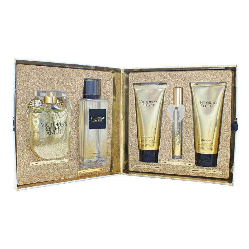 Victoria's Secret Angel Gold - 5 Piece Gift Set for Women - samawa perfumes 