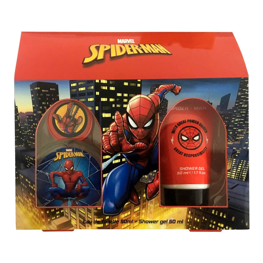 Marvel Spiderman Giftset for Kids, 2pcs , Perfume + Shower Gel - samawa perfumes 