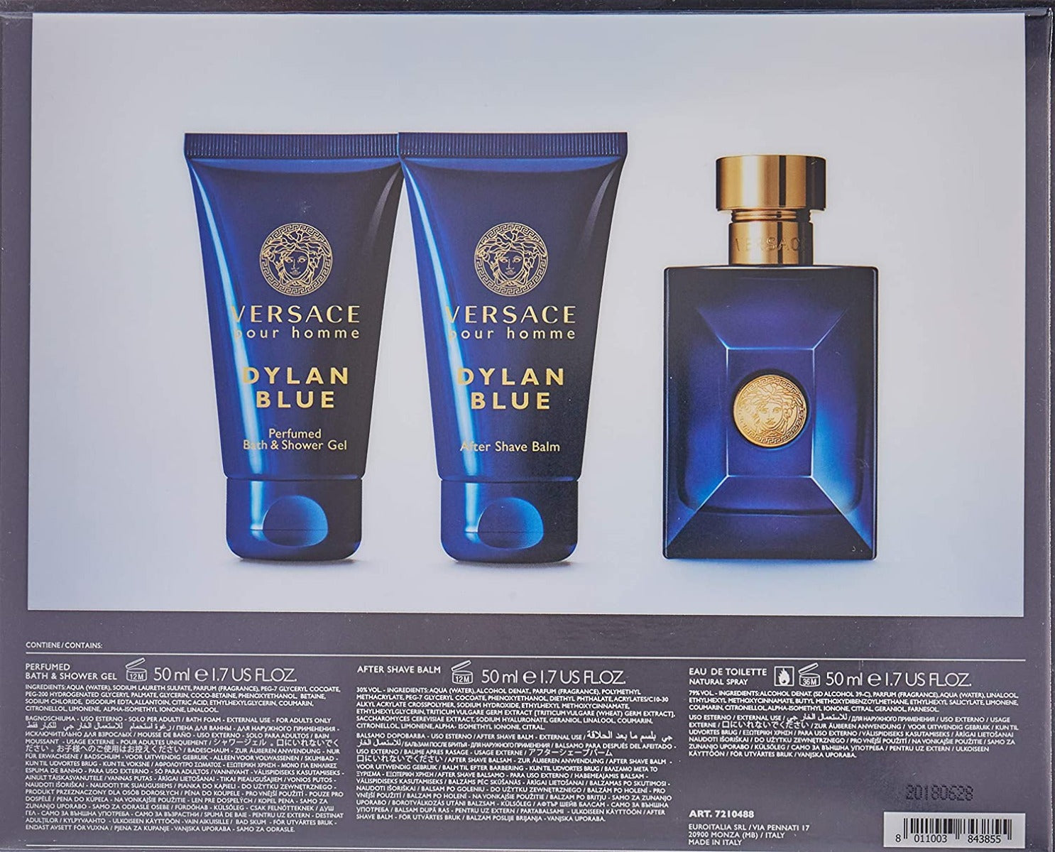 Versace Pour Homme Dylan Blue For Men Set Edt 50 ml Aftershave